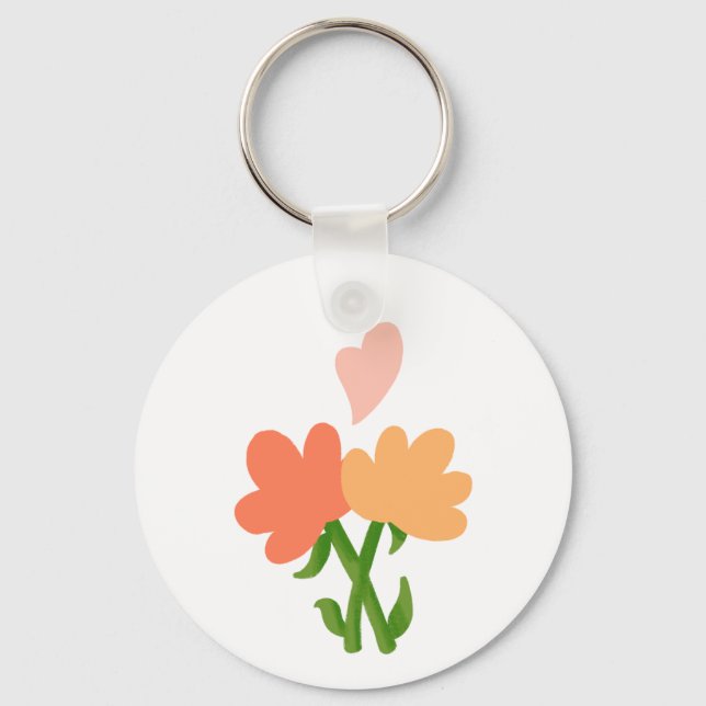 Zwei Blume Schlüsselanhänger (Vorderseite)