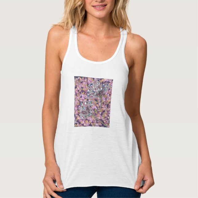 Zwei Blume Tank Top (Vorderseite)