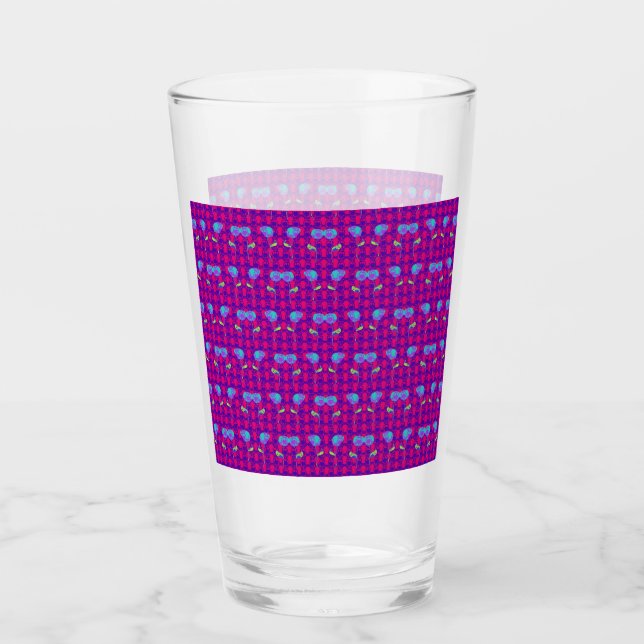 Zwei Blumen Becherblumen Glas (Vorderseite)