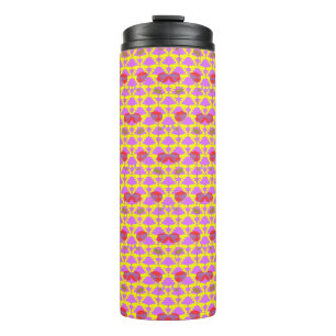 Zwei Blumen Rosen Thermosbecher
