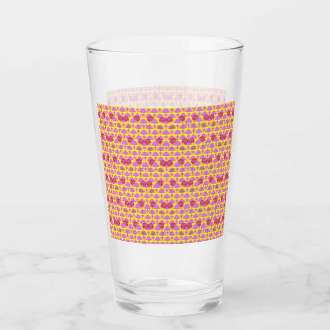 Zwei Blumenrosen Glas (Vorderseite)