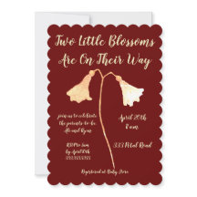 Zwei Blüten Red Gold Blume Twins Baby Dusche