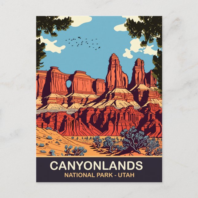 Zwei Bob, Canyonlands, Utah, Reisen Postkarte (Vorderseite)