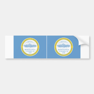 ZWEI Boston-Flagge Autoaufkleber