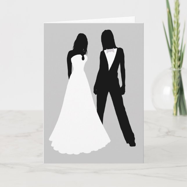 Zwei Braut Hochzeit Einladung (Vorderseite)