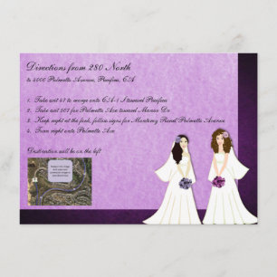 Zwei Bräute Lesbische Fahrkarte für Hochzeitfahrte Begleitkarte