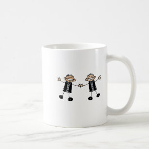 Zwei Bräutigam-Tanzen glücklich Kaffeetasse