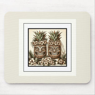 Zwei Bräutigams Schwule Ananas Tiki-Kopf Retro-Hoc Mousepad