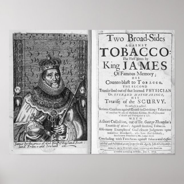 "Zwei Breiten gegen Tabak Poster (Vorne)