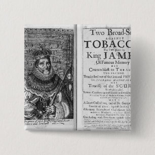 'Zwei Breitseiten gegen Tabak Button