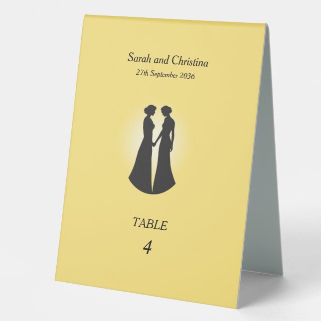 Zwei Briden Tischaufsteller (Vorderseite)