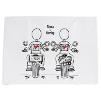 Zwei Brides Biker Motorrad Hochzeit