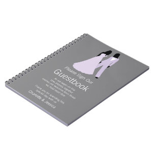 Zwei Brides Wedding Gästebuch. Notizblock