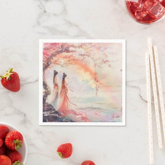 Zwei Brides Wedding Serviette (Beispiel)