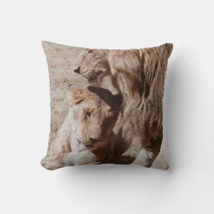 ZWEI BROWLLIG AUF GRÜNEM FELD KISSEN