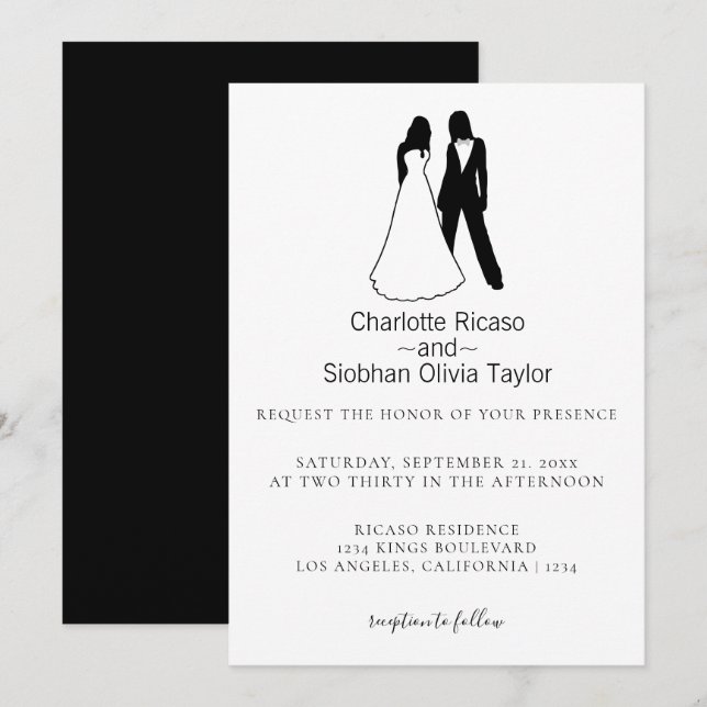 Zwei Brücken Save the Date Hochzeit Einladung (Vorne/Hinten)