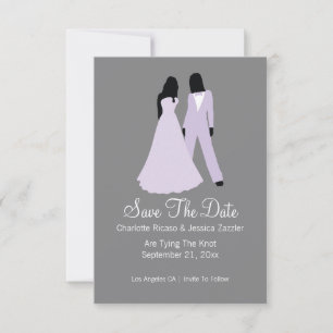 Zwei Brücken Save the Date Hochzeit (Lilac und Gra