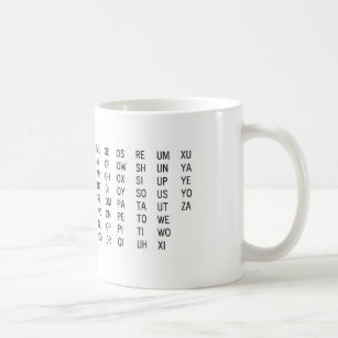 Zwei-Buchstabe Wortliste-Tasse Kaffeetasse