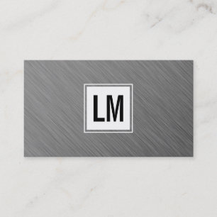 Zwei Buchstaben Monogram White Box und Metal Visitenkarte