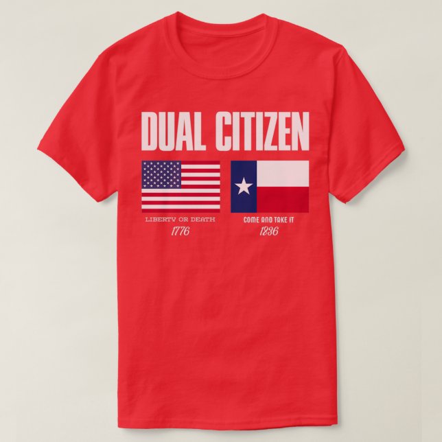 Zwei Bürger texas Unabhängigkeit Krieg Freiheit vi T-Shirt (Design vorne)
