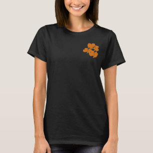 Zwei Burnt Orange Herz und Hollow Heart verbunden T-Shirt