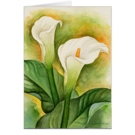 Zwei Cala-Lilien-Aquarell-Kunst - multi