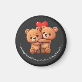 Zwei Cartoon müssen umarmt werden. Magnet