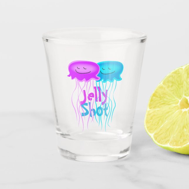 Zwei Cartoon Schnapsglas (Vorderseite)