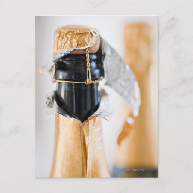 Zwei Champagnerflaschen Postkarte (Vorderseite)