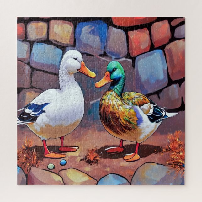 Zwei charmante Enten (Vertikal)