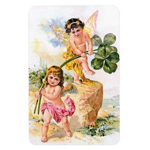 Zwei charmante Schmetterlingskinder Magnet