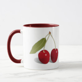 Zwei Cherries Design Coffee Tasse