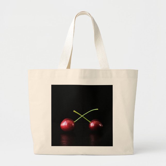 Zwei Cherries jtcnm Jumbo Stoffbeutel (Vorne)