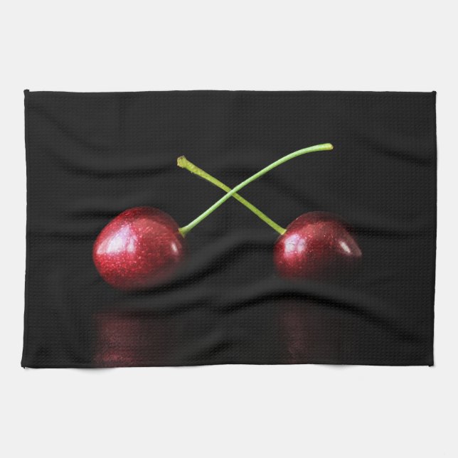 Zwei Cherries ktcnm Geschirrtuch (Horizontal)