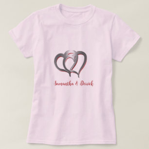 Zwei Chrome-Hearts Personalisiert mit Namen T-Shirt