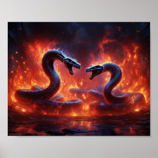 Zwei Cobras in der Hölle (8 x 10) Poster