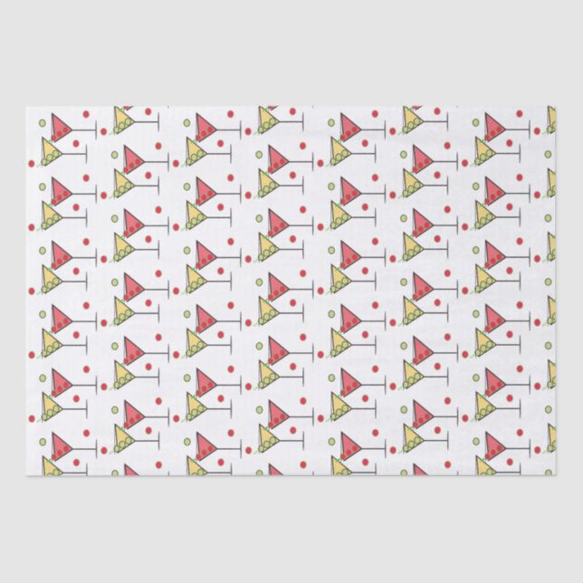 Zwei Cocktails - Gewebepapier Seidenpapier (Vorderseite)
