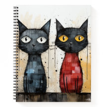 Zwei Coole Katzen Bullet Line Rezept Notebook