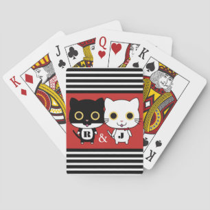 Zwei Coole Katzen Personalisiert Spielkarten