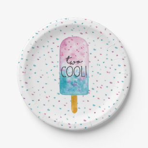 Zwei cooler Popsicle-Party-Teller Pappteller