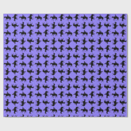 Zwei Cowboys auf Pferden Silhouetten - Periwinkle Geschenkpapier