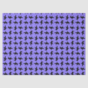 Zwei Cowboys auf Pferden Silhouetten - Periwinkle Seidenpapier