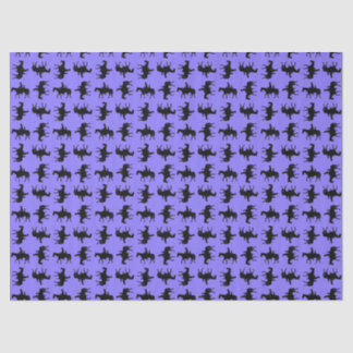 Zwei Cowboys auf Pferden Silhouetten - Periwinkle Seidenpapier