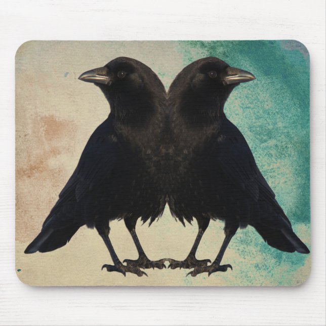 Zwei Crows Art Mousepad (Vorne)