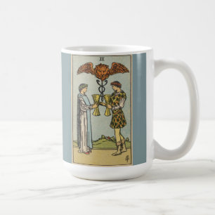 Zwei Cups Tarot Art Coffee Cup Kaffeetasse