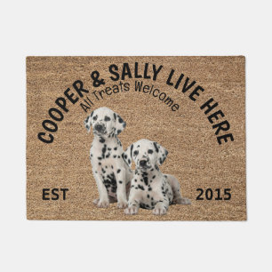 Zwei Dalmatiner Personalisiert Hund Lover Doormat Fußmatte
