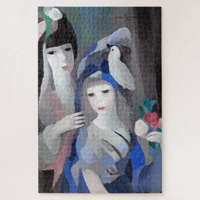 Zwei Dame und Dove, Marie Laurencin (Vertikal)