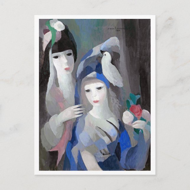 Zwei Dame und Dove, Marie Laurencin Postkarte (Vorderseite)