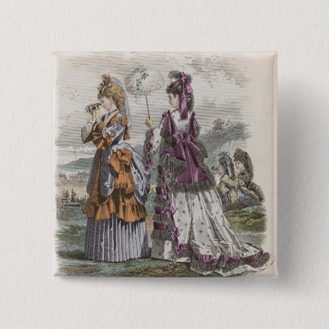 Zwei Damen Button (Vorderseite)