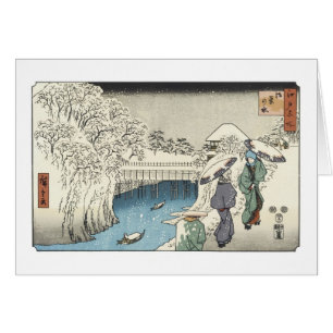 Zwei Damen unter den Herren Converting, Hiroshige,
